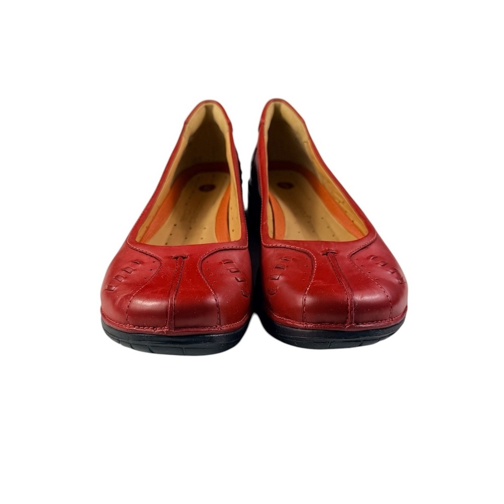 Clarks Un Structured Rosily Red Leather Ballet Flats Womens 10M 26068451 NEW - Picture 8 of 13